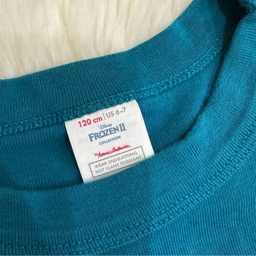 Hanna Andersson Teal Frozen Long Sleeve Pajama Set - Picture 3 of 4